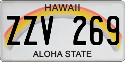 HI license plate ZZV269