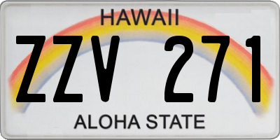 HI license plate ZZV271