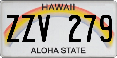 HI license plate ZZV279