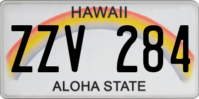 HI license plate ZZV284