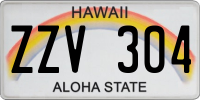 HI license plate ZZV304