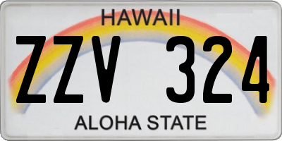 HI license plate ZZV324