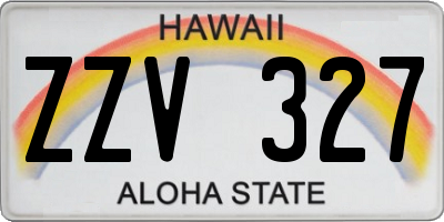 HI license plate ZZV327