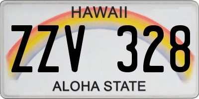 HI license plate ZZV328