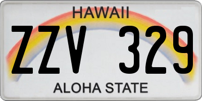 HI license plate ZZV329