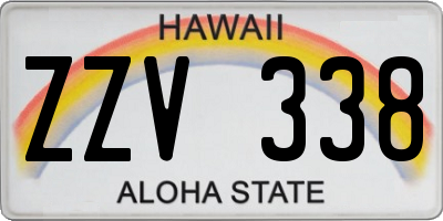 HI license plate ZZV338