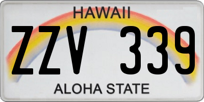 HI license plate ZZV339