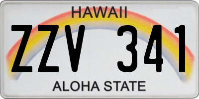 HI license plate ZZV341