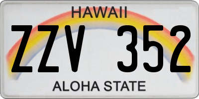 HI license plate ZZV352