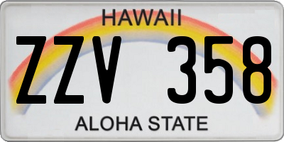 HI license plate ZZV358