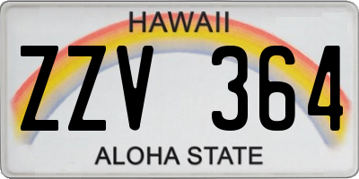 HI license plate ZZV364