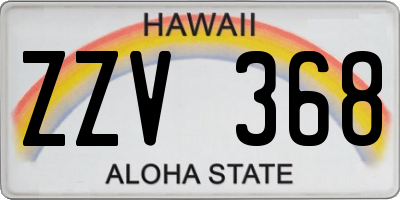 HI license plate ZZV368