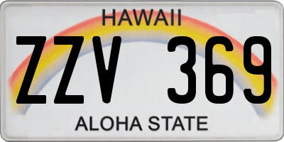 HI license plate ZZV369