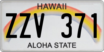 HI license plate ZZV371