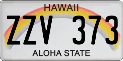 HI license plate ZZV373