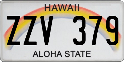 HI license plate ZZV379