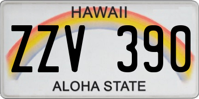 HI license plate ZZV390