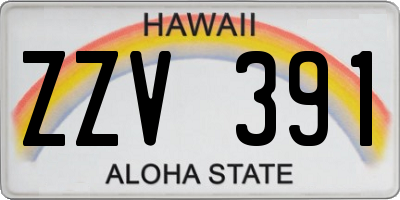 HI license plate ZZV391