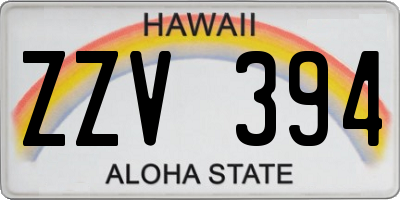 HI license plate ZZV394