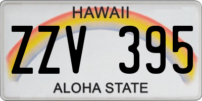 HI license plate ZZV395