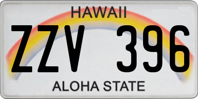 HI license plate ZZV396