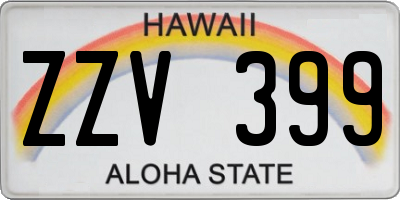 HI license plate ZZV399