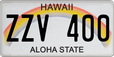 HI license plate ZZV400