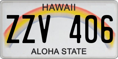 HI license plate ZZV406