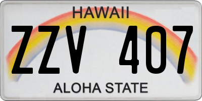 HI license plate ZZV407