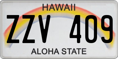 HI license plate ZZV409