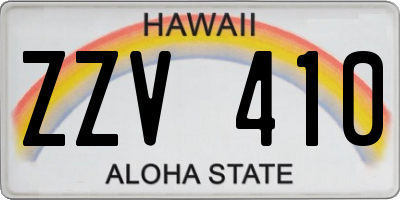 HI license plate ZZV410