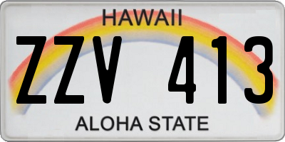 HI license plate ZZV413