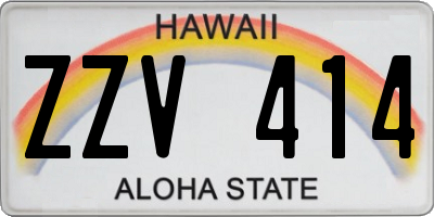 HI license plate ZZV414