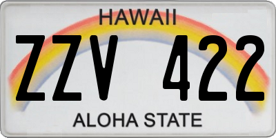 HI license plate ZZV422