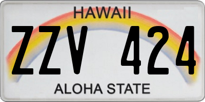 HI license plate ZZV424