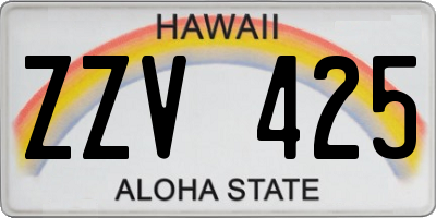 HI license plate ZZV425