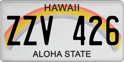 HI license plate ZZV426