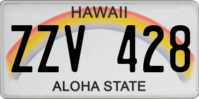 HI license plate ZZV428