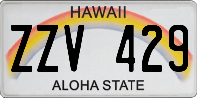 HI license plate ZZV429