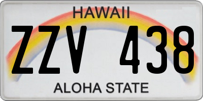 HI license plate ZZV438