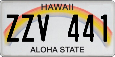 HI license plate ZZV441