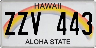 HI license plate ZZV443