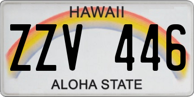 HI license plate ZZV446