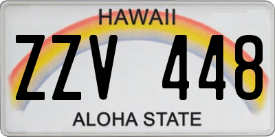 HI license plate ZZV448