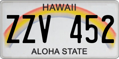 HI license plate ZZV452