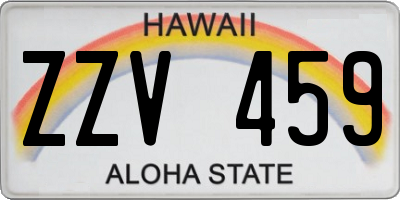 HI license plate ZZV459