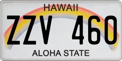 HI license plate ZZV460