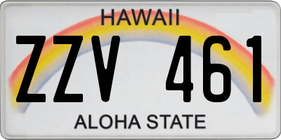 HI license plate ZZV461