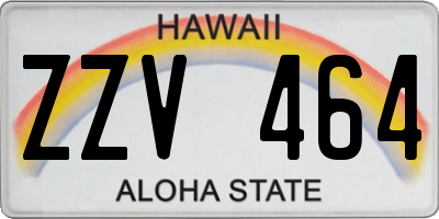 HI license plate ZZV464