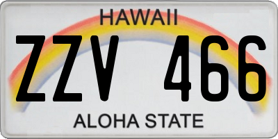 HI license plate ZZV466